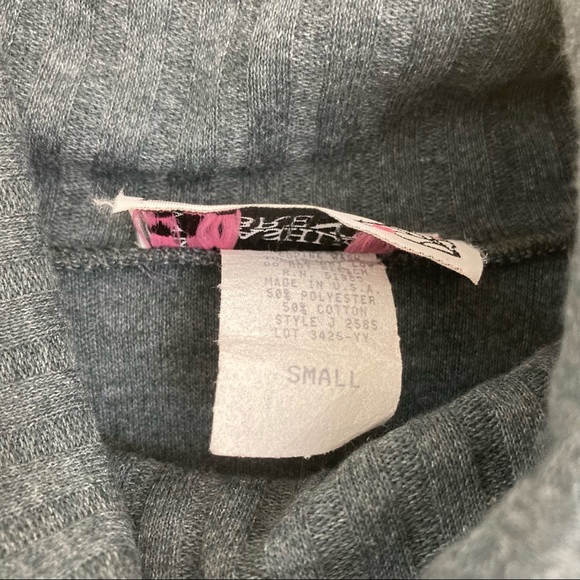 VINTAGE ASHLY BRENT POLY/COTTON LONG SLEEVE RIBBED TURTLENECK DRESS sz S - Picture 5 of 5